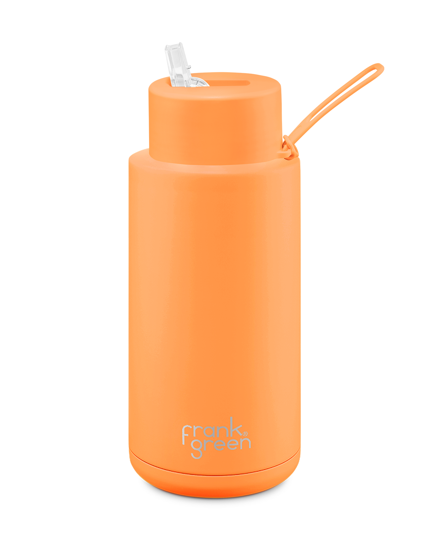 1Ltr Reusable Ceramic Bottle - Neon Orange