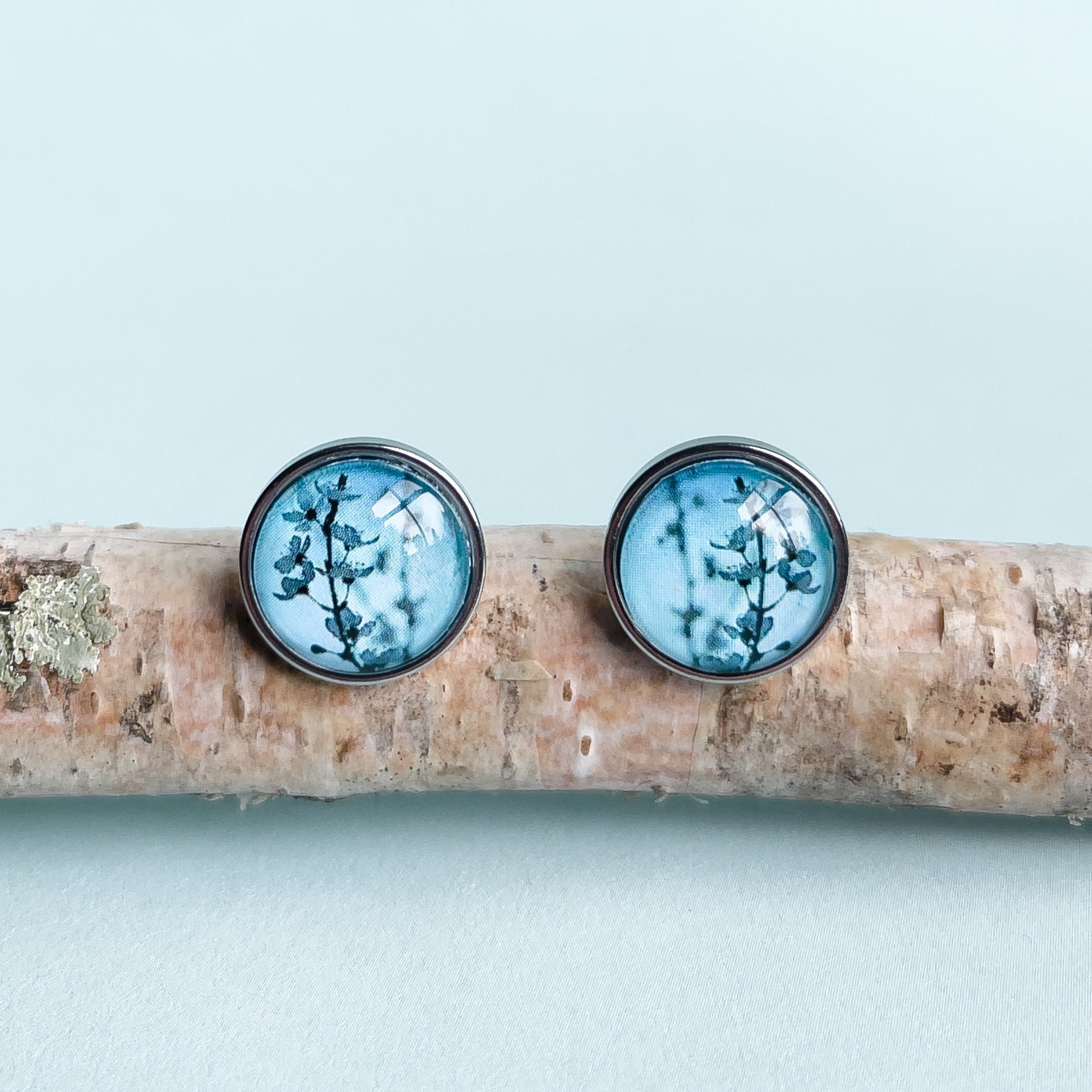 Earrings - Spring Blossom (Blue) - Studs