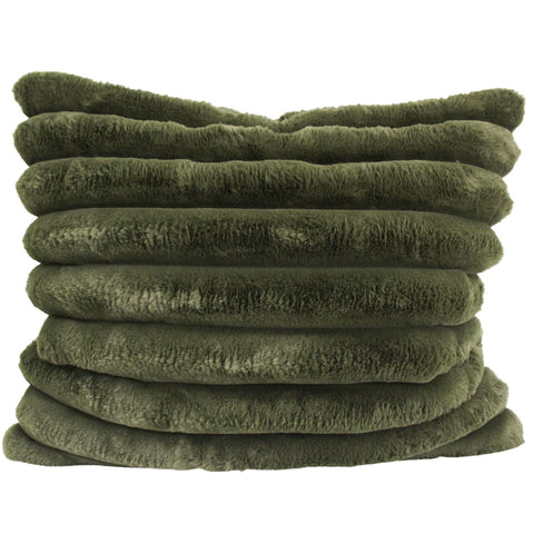 Faux Fur Double Sided Cushion - Puffer Texture