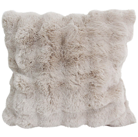 Faux Fur Double Sided Cushion - Square Textured
