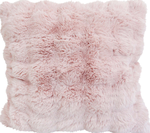 Faux Fur Double Sided Cushion - Square Textured
