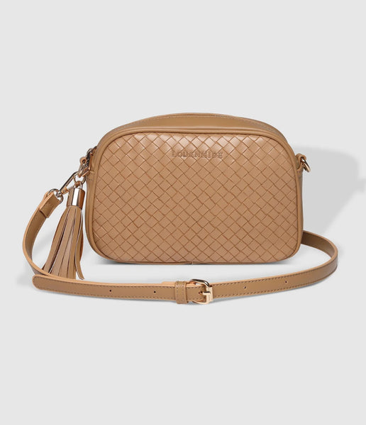 Jacinta Woven Crossbody Bag - Camel