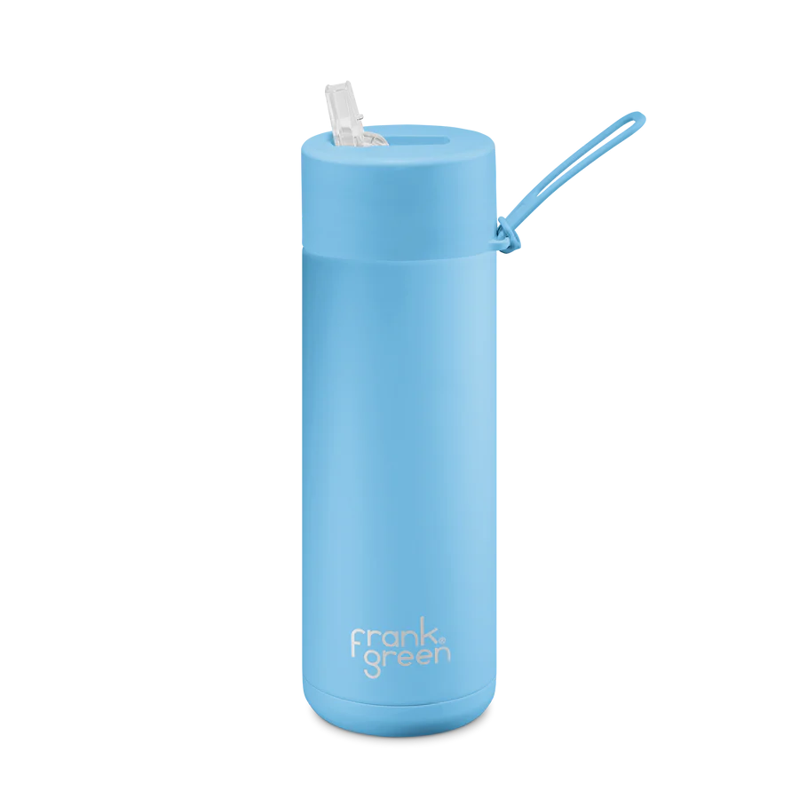 595ml Reusable Ceramic Bottle - Sky Blue