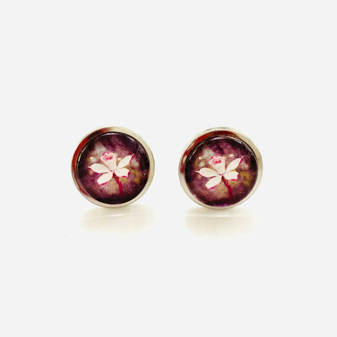 Earrings - Alpine Finger Orchid - Studs