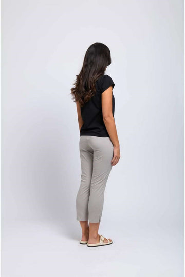 Fuss Free Capri - Light Khaki