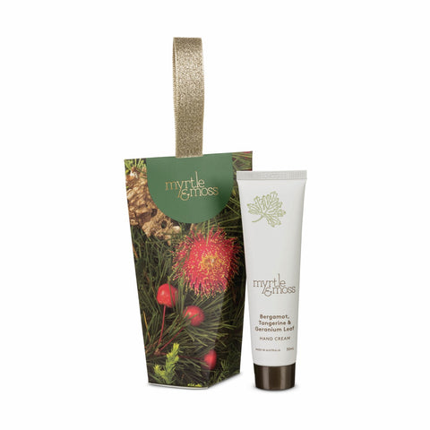 Hand Cream Hanging 30ml - Bergamot, Tangerine & Geranium. Leaf