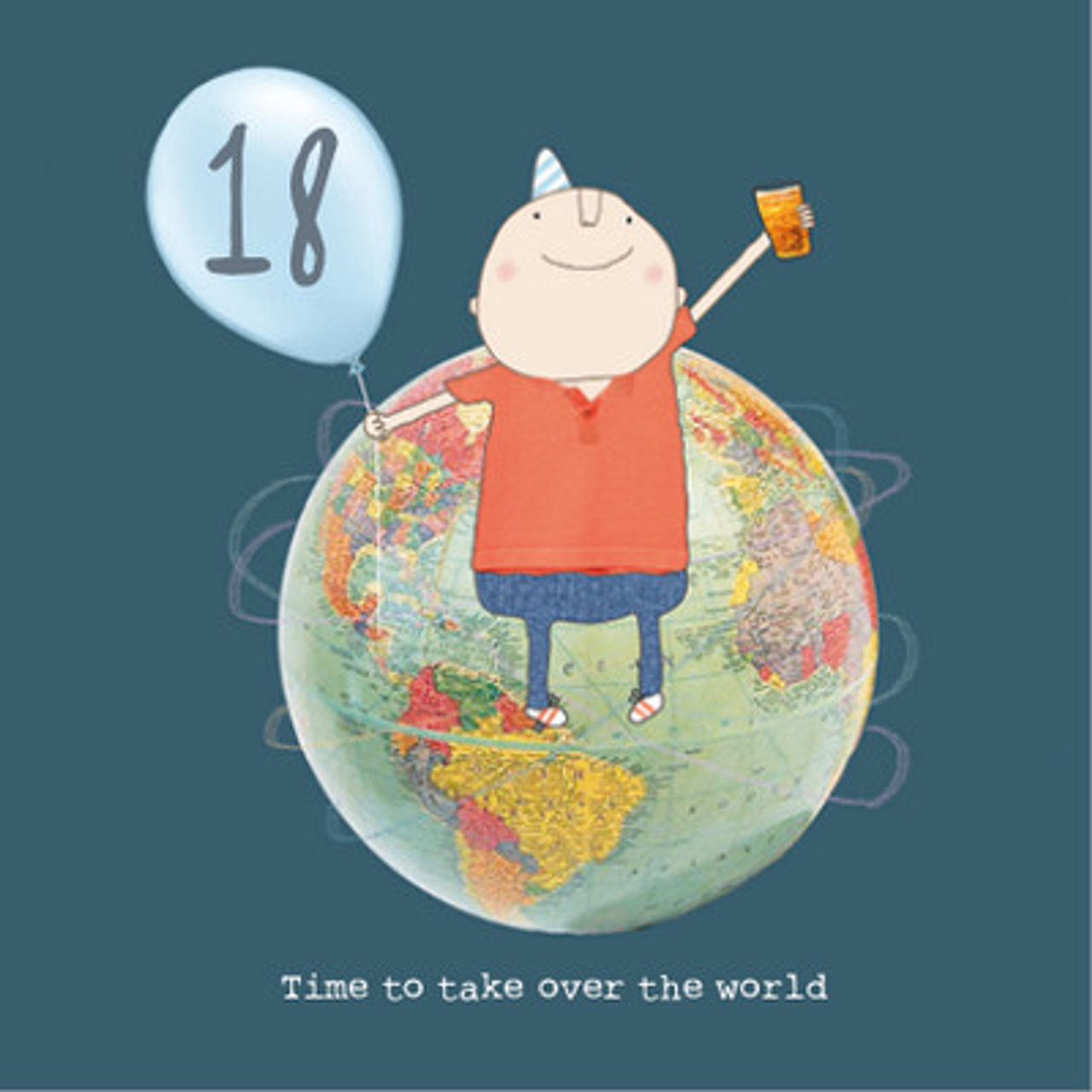 Greeting Card - Boy 18 World