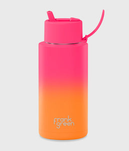 1Ltr/ 34oz Reusable Gradient Ceramic Bottle - Summer Sunset