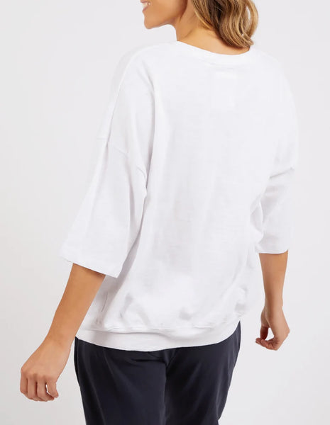 Mazie Sweat Top - White